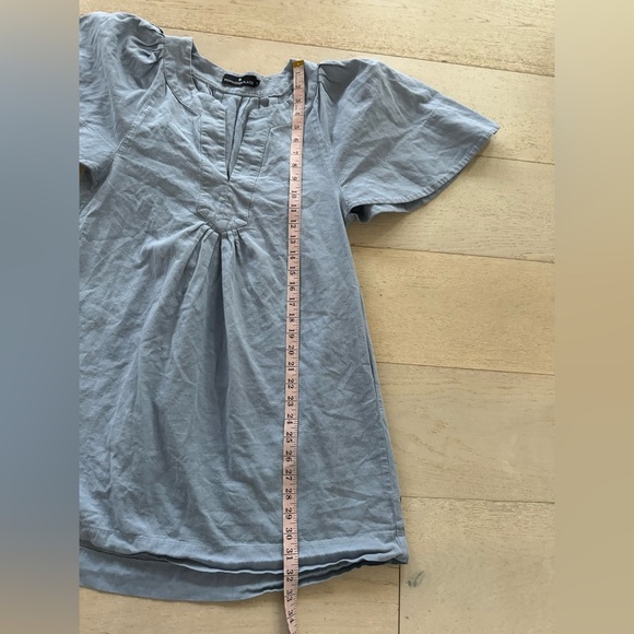 Tuckernuck Pomander Place Dress Finley Flutter Sleeve Mini in Slate Blue - Picture 7 of 8